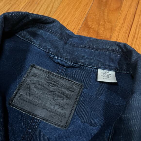 Levi's Workwear Jacket Engineer Chore Coat Patchwork Camouflage Blue Size XL - Picture 3 of 11